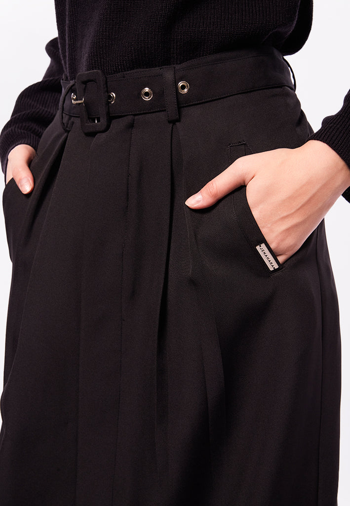 A-LINE BELTED SKIRT