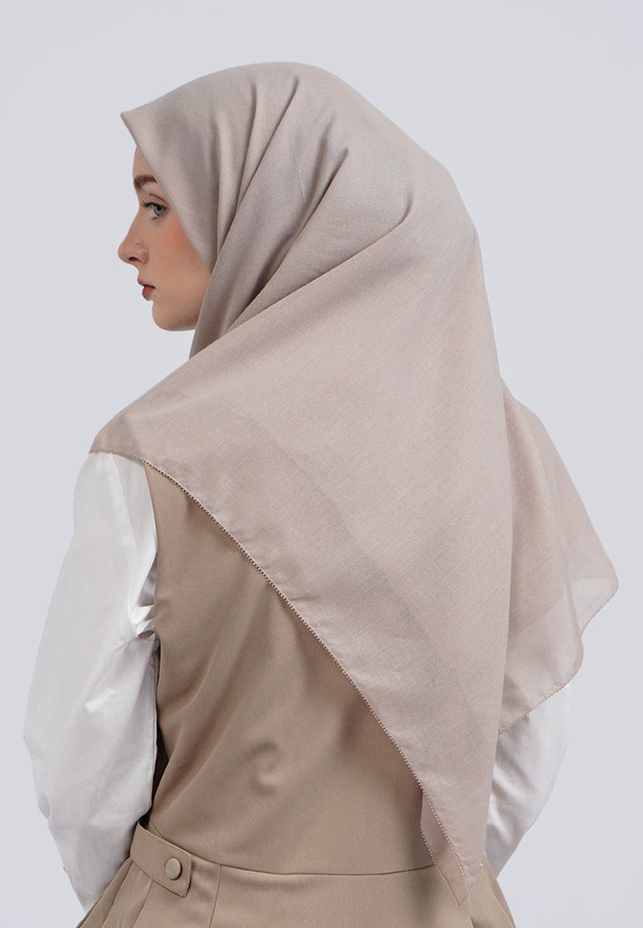 VOAL SQUARE SCARF-EYELASH