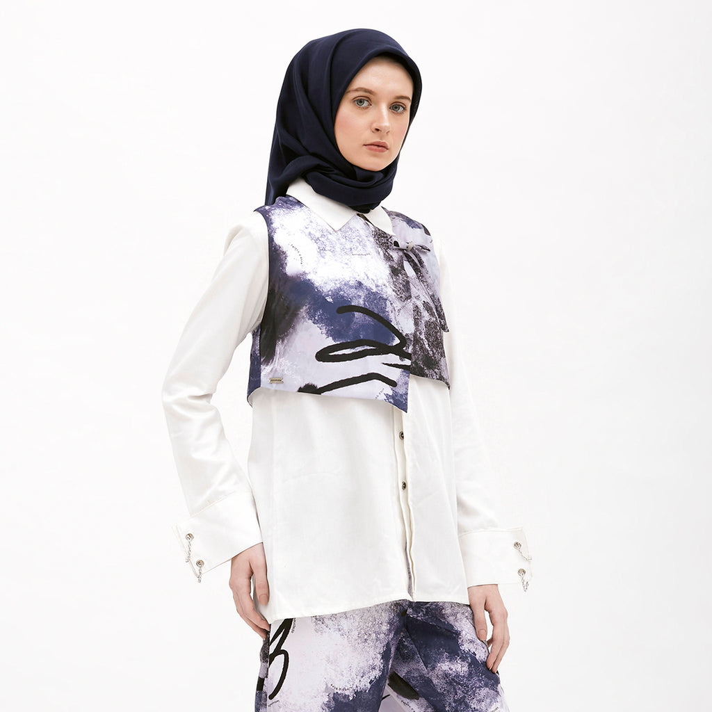 Saudade Statement Outer White-Blue