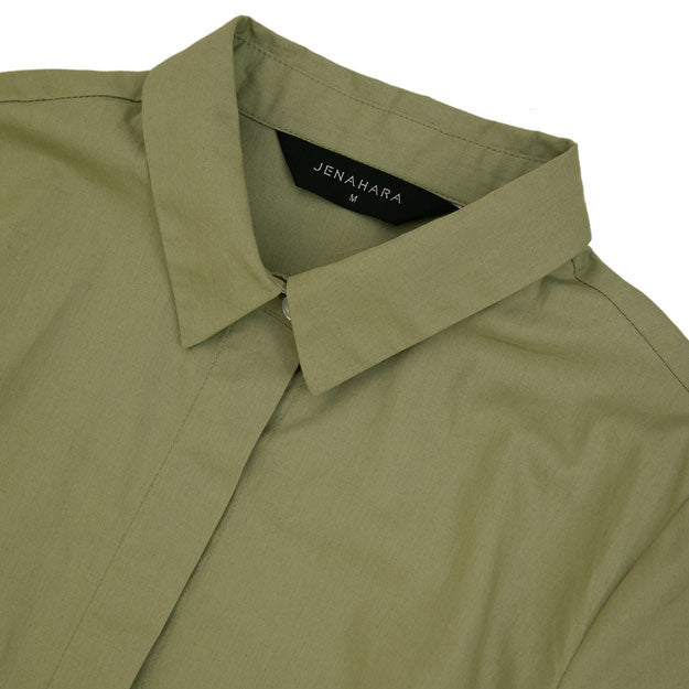 Ikigai Belt-Buttoned Tunic Sage Green
