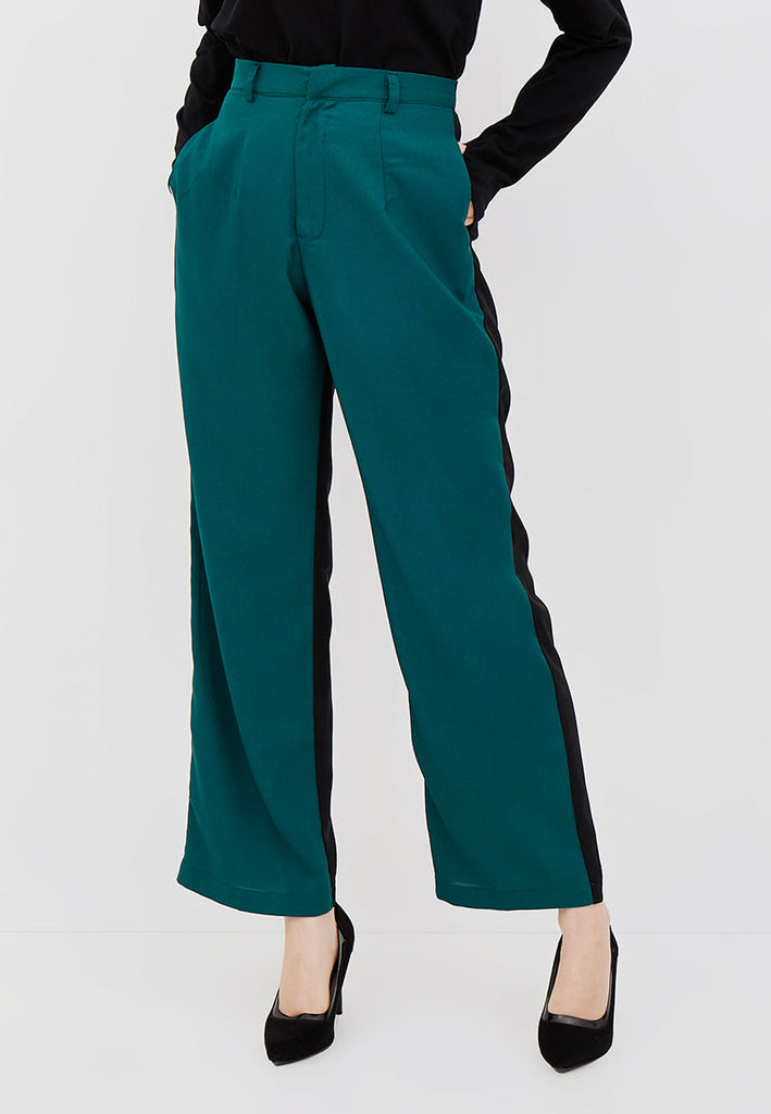 TWO-TONE STRAIGHT PANTS